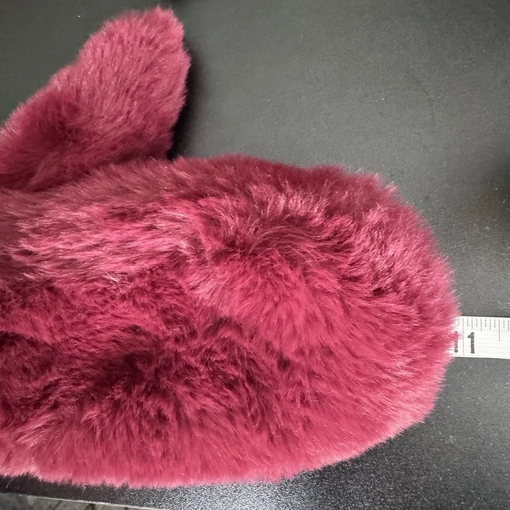 Canada Weather Gear Women's Burgundy Faux Fur Fuzzy Mittens One Size Wine Red